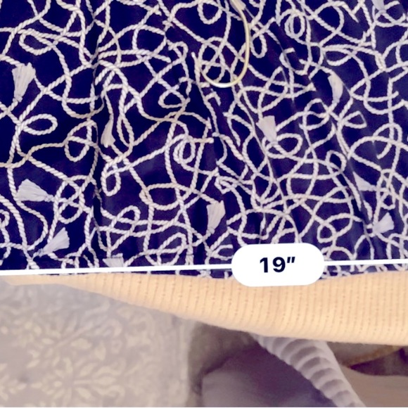 Michael Kors Womens Sz XL dark navy blue Nautical Blouse - Picture 13 of 13